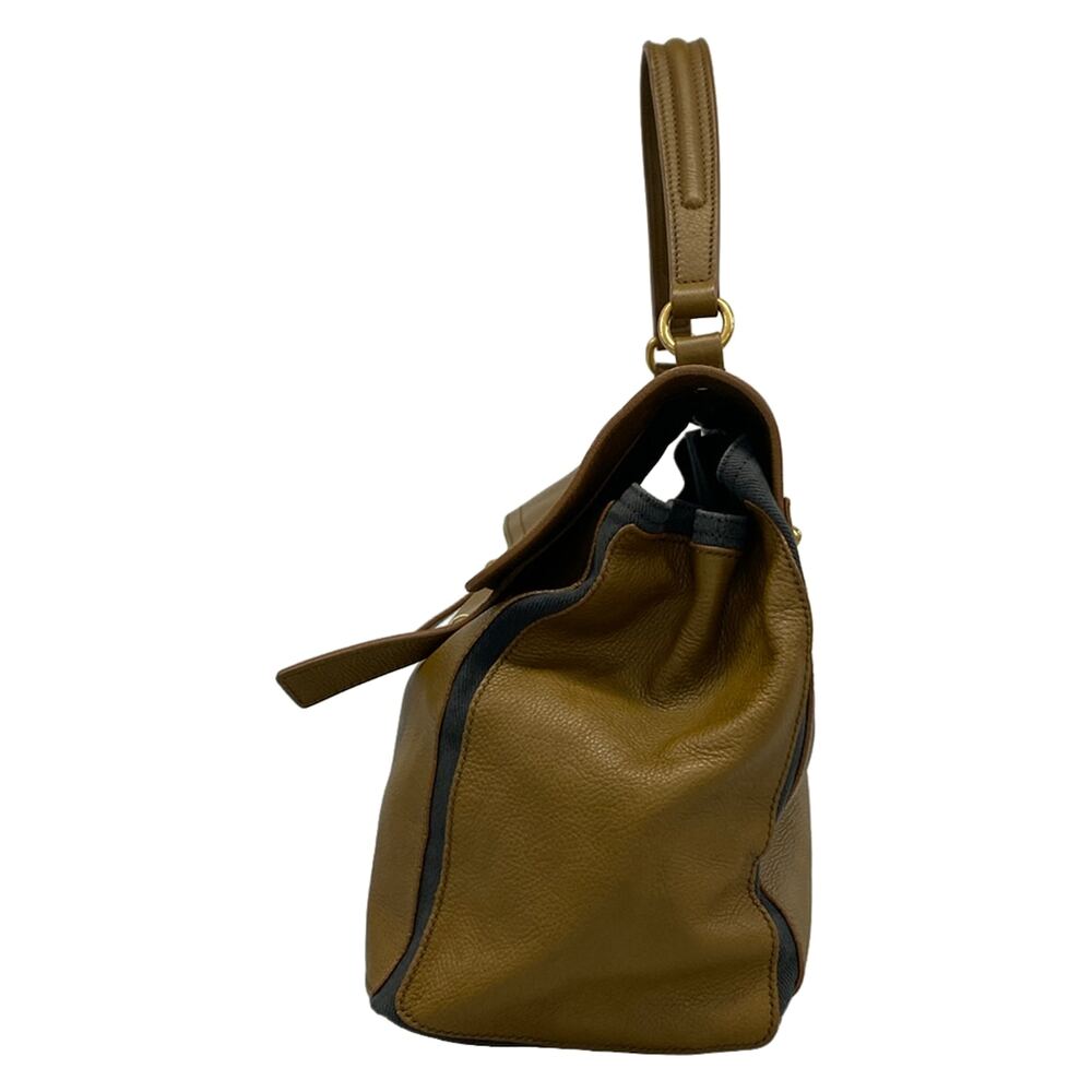 Saint Laurent YvesSaintLaurent Muse Two Handbag 229563 Brown Black Leather - Picture 4 of 15